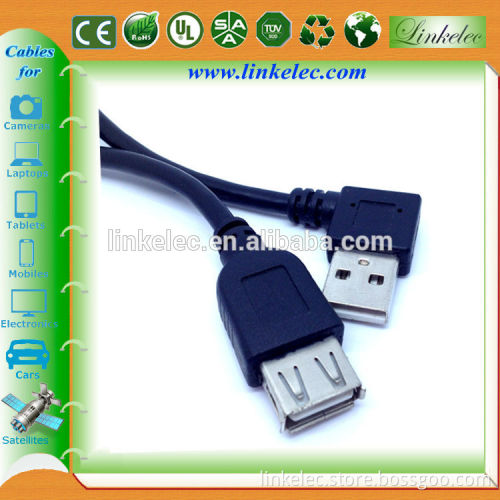0.5m USB 2.0 OEM ODM design Right angle USB A Male to USB Female cable